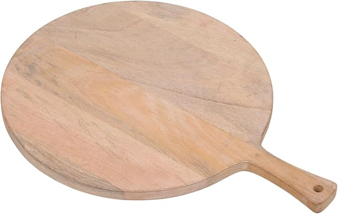 CG Hunter Wood Cutting Board 16in Handmade Round Serving & Chopping Board Paddle with Handle, Pre... | Amazon (US)