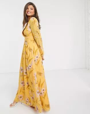 Ted Baker kiala floral maxi dress in yellow | ASOS (Global)