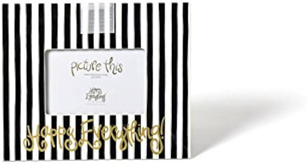 Happy Everything! Mini Rectangular Picture Frame (Black Stripe) | Amazon (US)