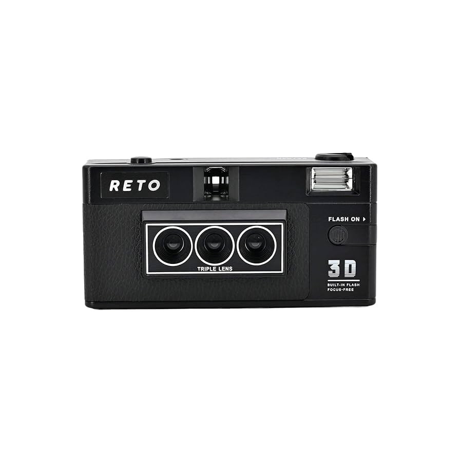 RETO Reto3D 35mm 3D Film Camera - Retro Lenticular 3D Effect Boomerang Wigglegram Camera | Amazon (US)