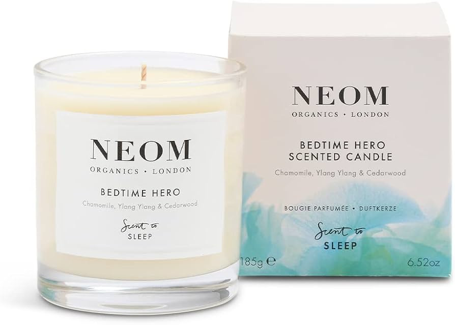 Neom- Bedtime Hero Luxury Candle, 1 Wick | Ylang Ylang & Chamomile | Essential Oil Aromatherapy C... | Amazon (US)