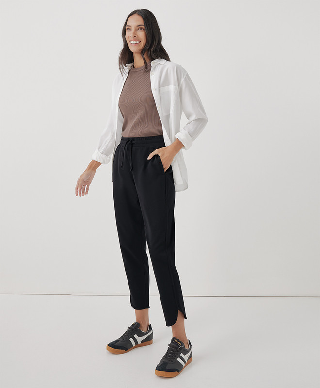 Women’s Stretch French Terry Tulip Hem Pant made with Organic Cotton | Pact | Pact Apparel
