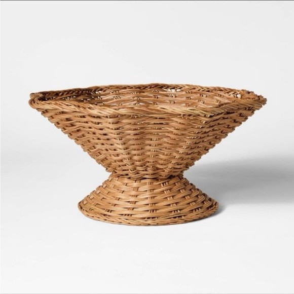 Woven Bowl Wavy Rim w Pedestal Base Basket -Threshold designed w Studio McGee | Poshmark