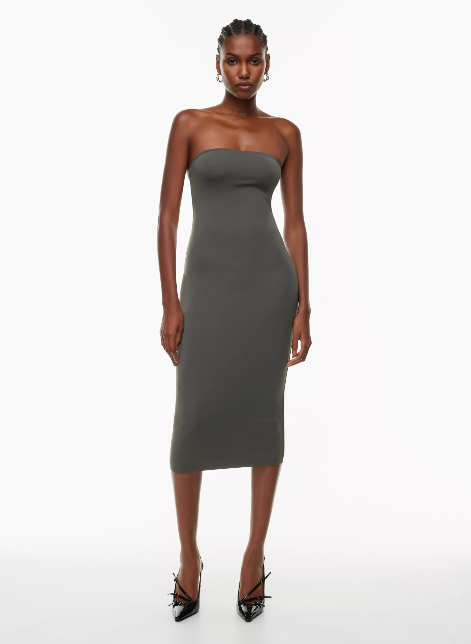 CONTOUR TUBE MIDI DRESS | Aritzia