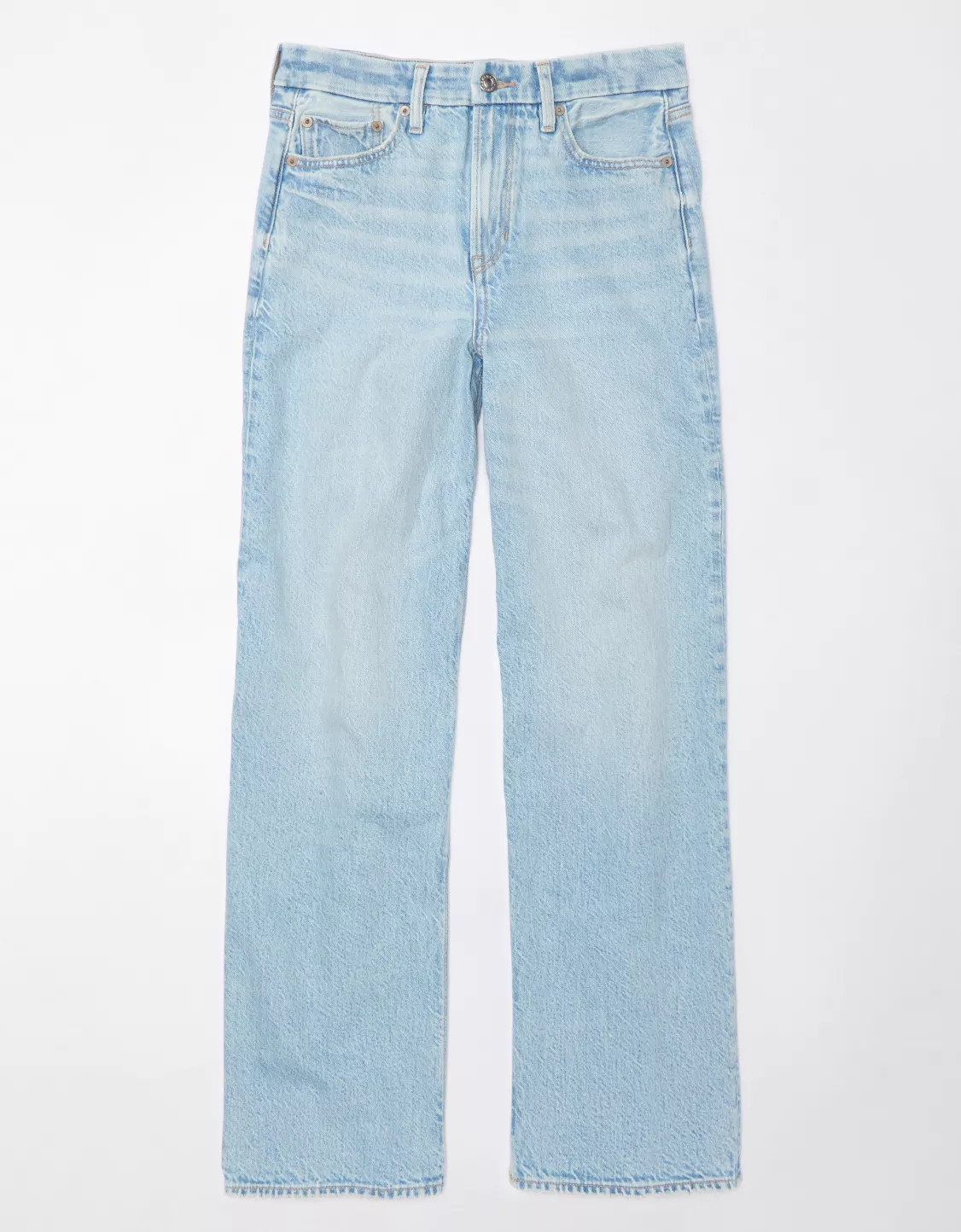 AE Strigid Curvy Super High-Waisted Baggy Straight Jean | American Eagle Outfitters (US & CA)