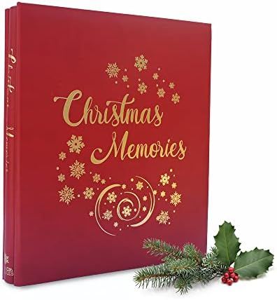 Cece's Capsules Christmas Scrapbook Photo Album, 4x6 40 Pages DIY All-In-One, Leather Cover, For Hol | Amazon (US)