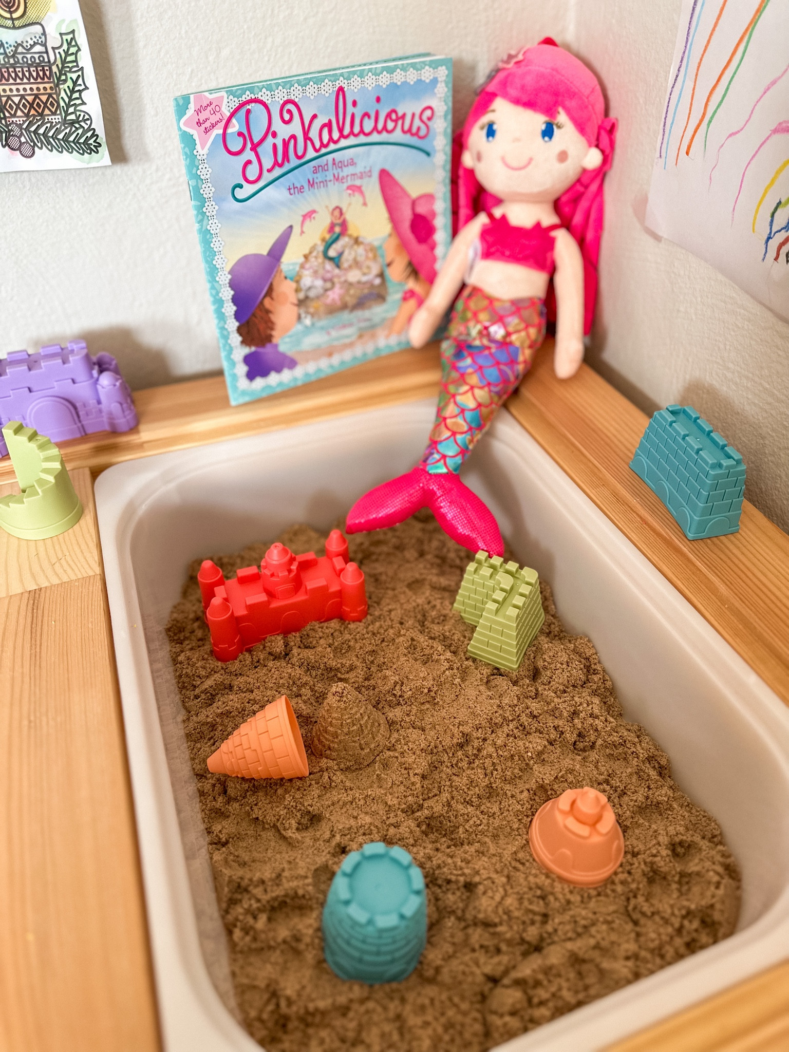 Summer beach sensory table set up with mermaids ☀️🧜‍♀️🏝️

#LTKSeasonal #LTKkids #LTKfamily