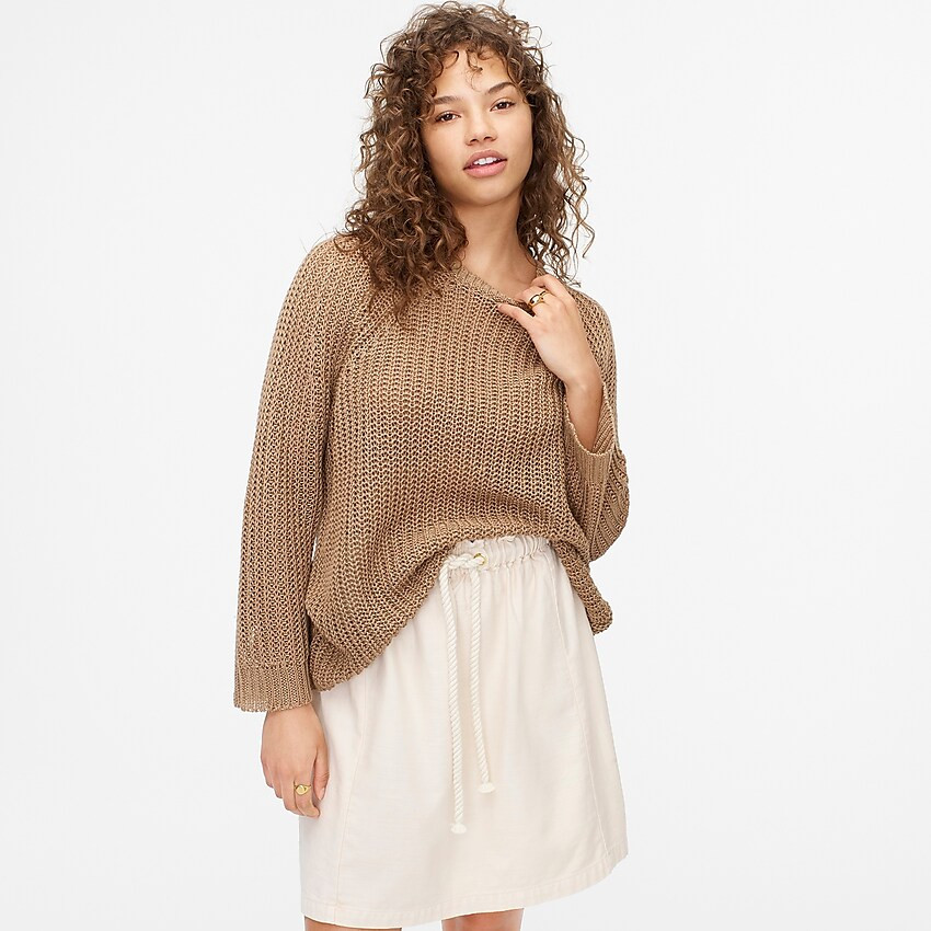 Relaxed-fit linen beach sweater | J. Crew US