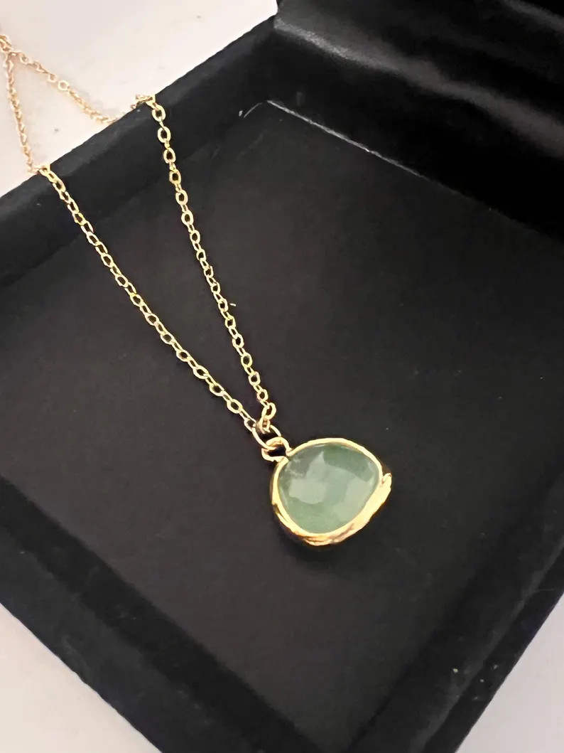 Jewelry, necklace,sea green  necklace, gift for her,wedding bridal bridal shower jewelry set,gold... | Etsy (Global)