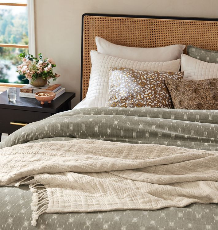 Botanical Block Print Pillow | Rejuvenation