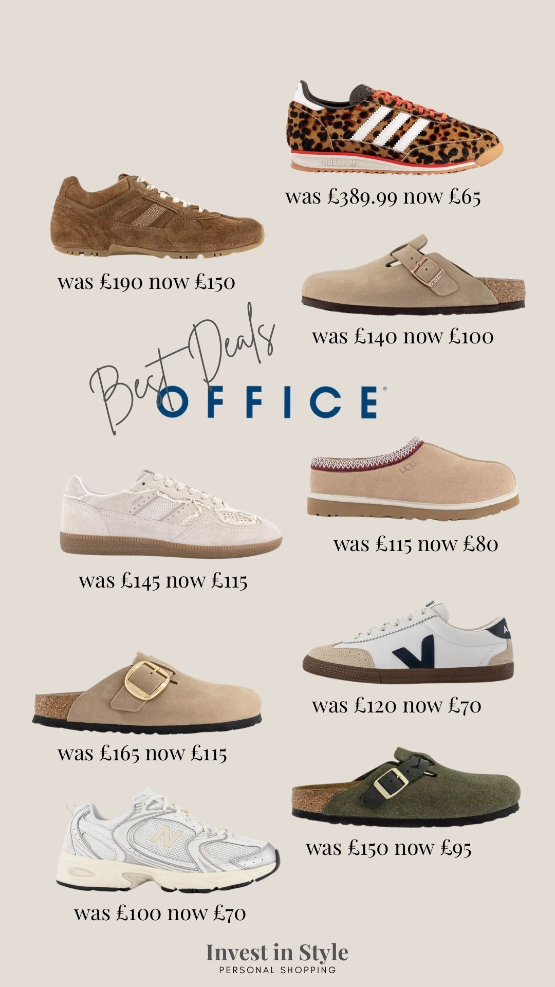 Best in SALE at Office 
Some great deals on 
New balance trainers 
Adidas , alohas, veja 
Birkenstock Boston
Including the ones I wear in tobacco brown 

#LTKshoes #LTKsale #LTKCyberWeek