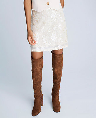 Kenneth Cole Women's Sequin Pull-On Mini Skirt - Macy's | Macy's