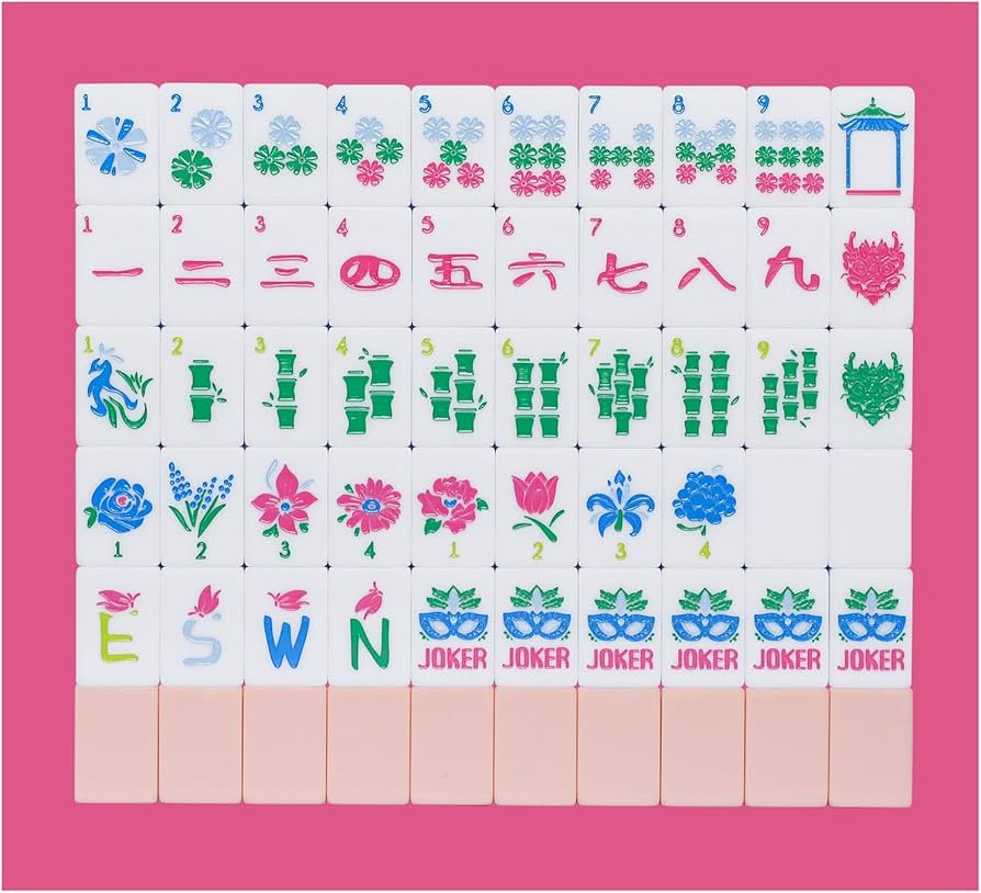 Jongyance American Mahjong Tile Set, 160 Acrylic Engraved Mahjong Tiles with Carrying Bag and Acc... | Amazon (US)