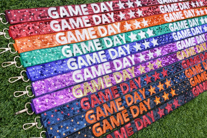 Sequin GAME DAY Bag Strap | Etsy (US)