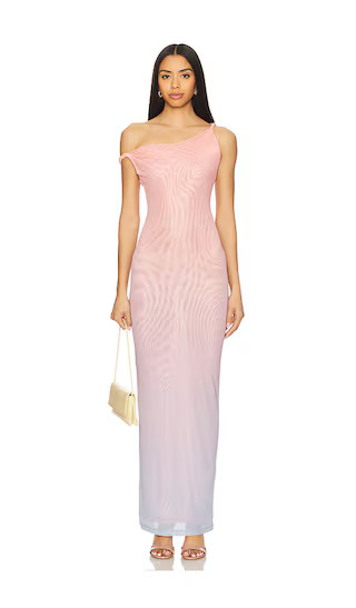 Mesh Twist Maxi Dress in Sunset Gradient004 | Revolve Clothing (Global)