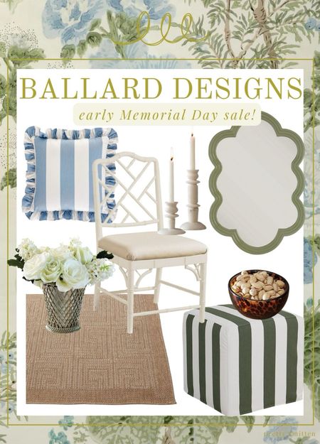 Ballard Designs Memorial Day Sale - summer finds, summer home, outdoor entertaining, striped outdoor pillow, striped outdoor ottomann

#LTKHome #LTKSeasonal