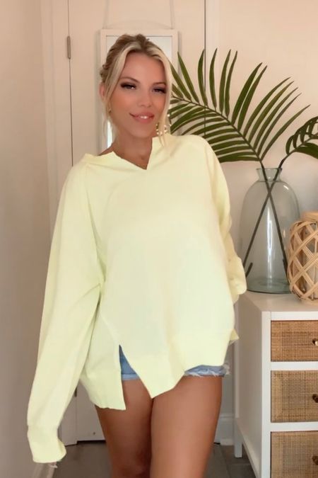 The best summer sweatshirt! Love this color too! So comfy from aerie did a size small 

Spring outfits summer outfits aerie haul 

#LTKSpringSale