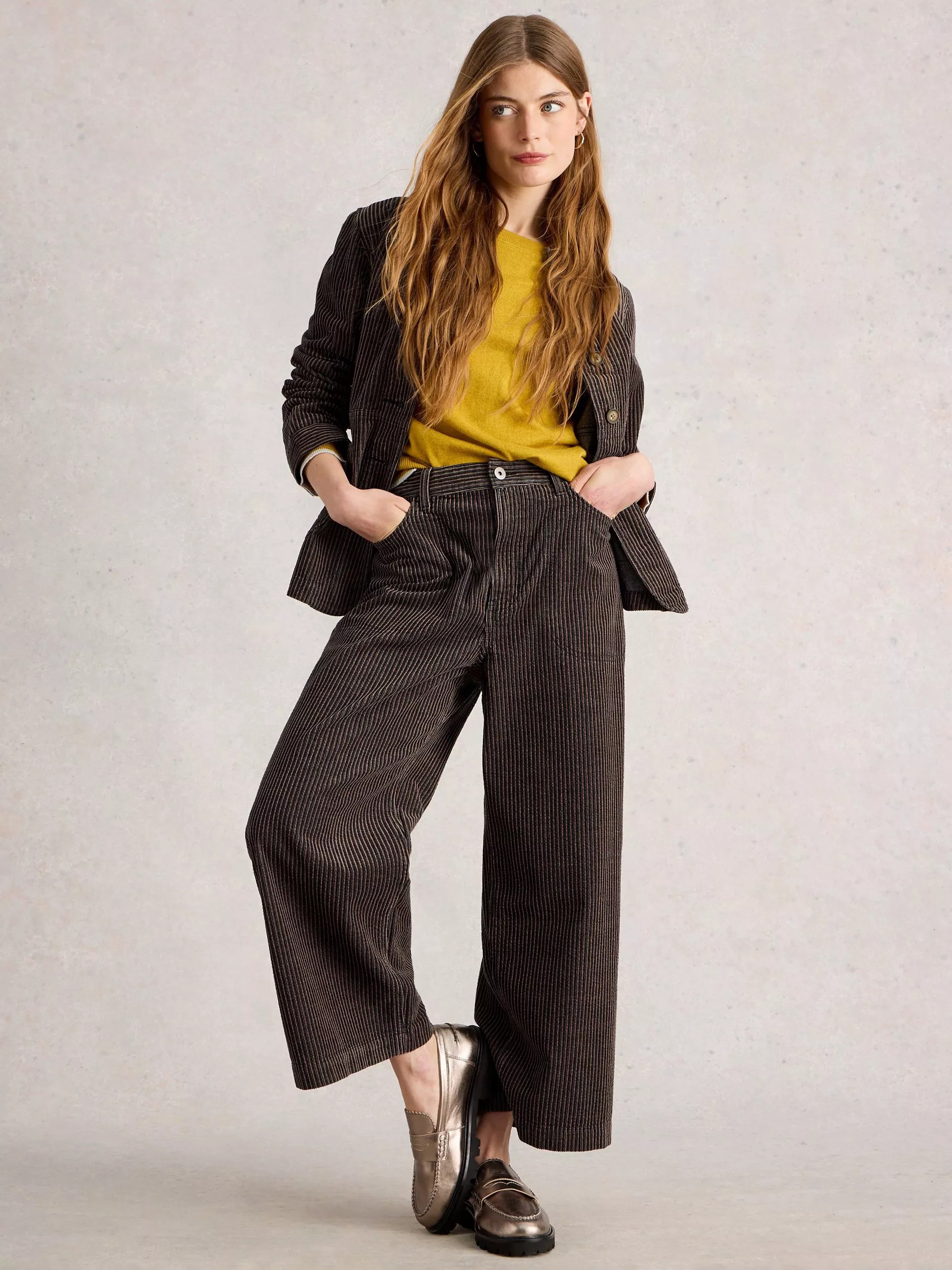 White Stuff Tia Cotton Wide Leg Cropped Trousers | John Lewis (UK)