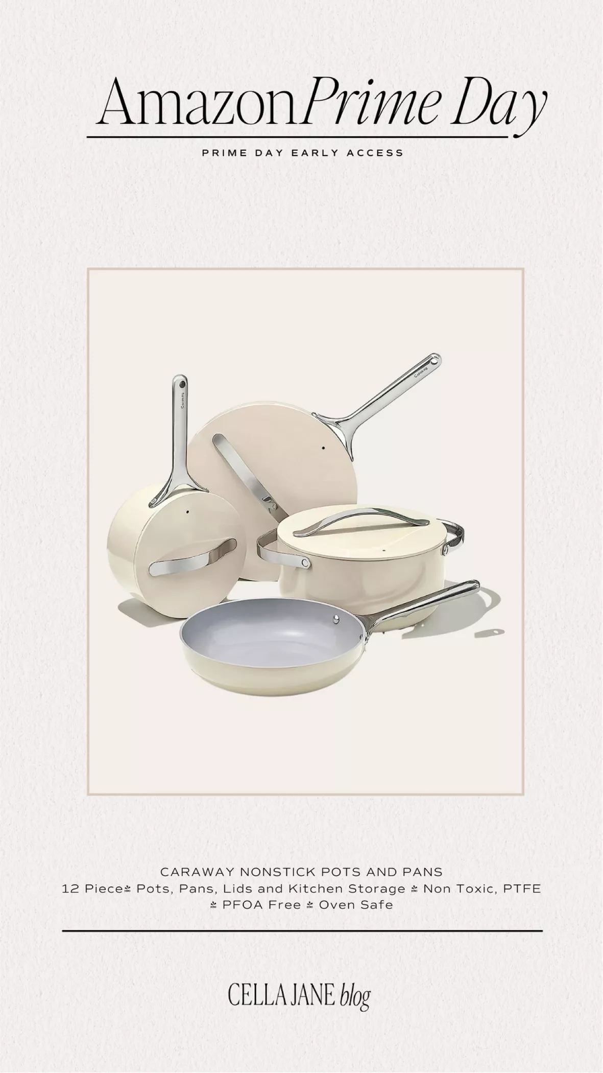Caraway Home Non-Toxic Non-Stick Ceramic 12-Piece Cookware Set
