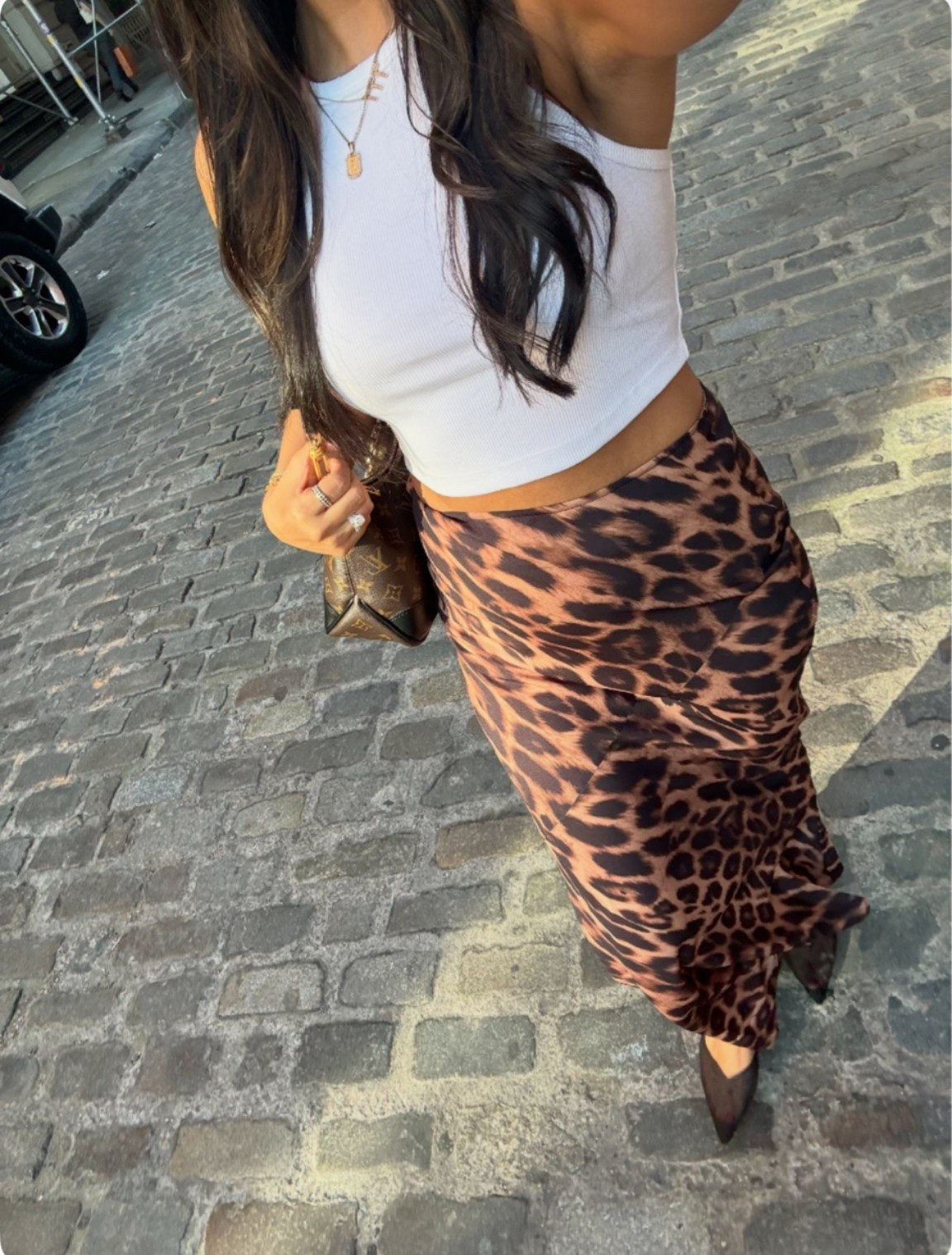 Tank + cheetah skirt combo for summer!! In size smalls. Paired with comfy mesh pointed toe sandals for a shopping day in NYC!

#LTKPetite #LTKSeasonal #LTKootd