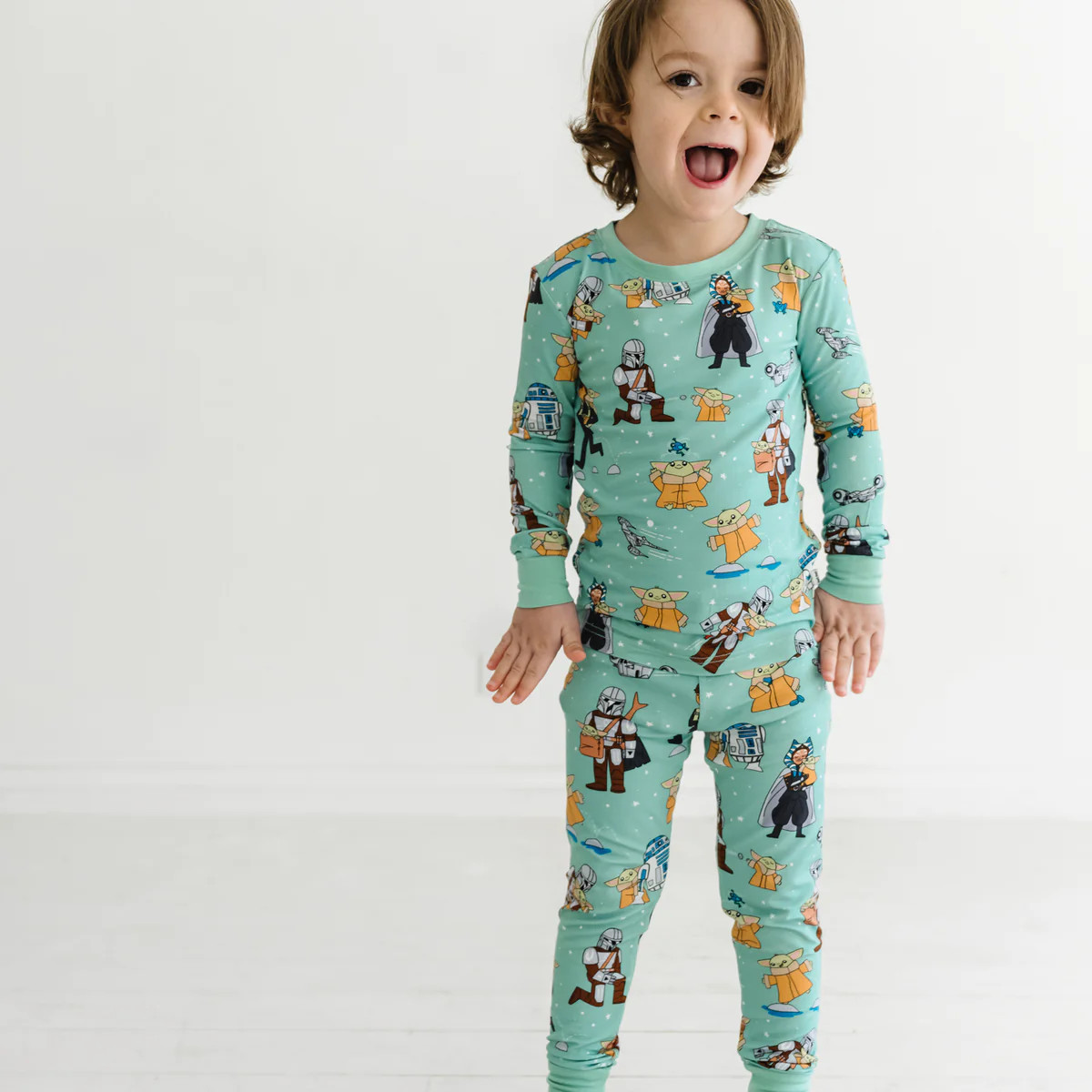 Star Wars™ Grogu™ & Friends Two-Piece Bamboo Viscose Pajama Set | Little Sleepies