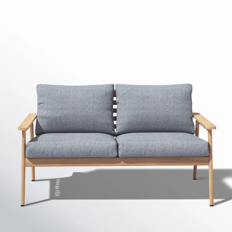 Tempo 58'' Teak Outdoor Loveseat | AllModern