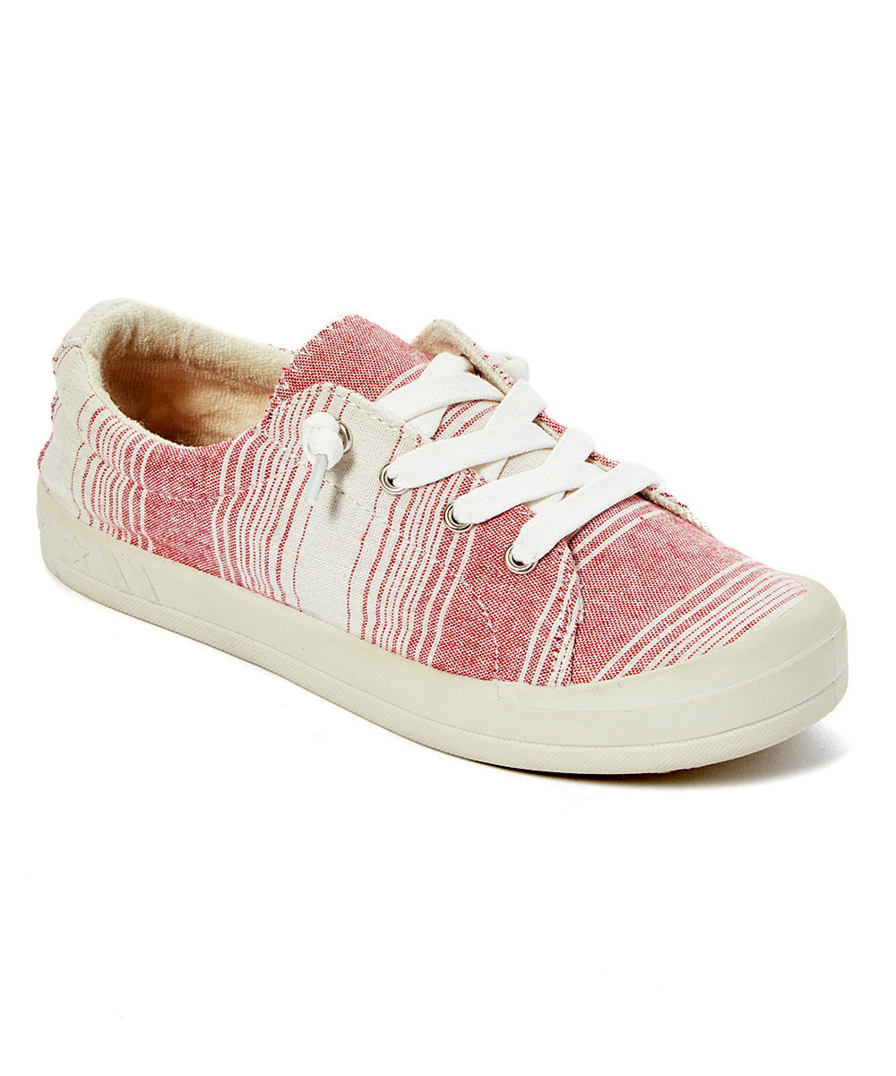 Rock & Candy Women's Sneakers RED - Red Stripe Pert Sneaker - Women | Zulily