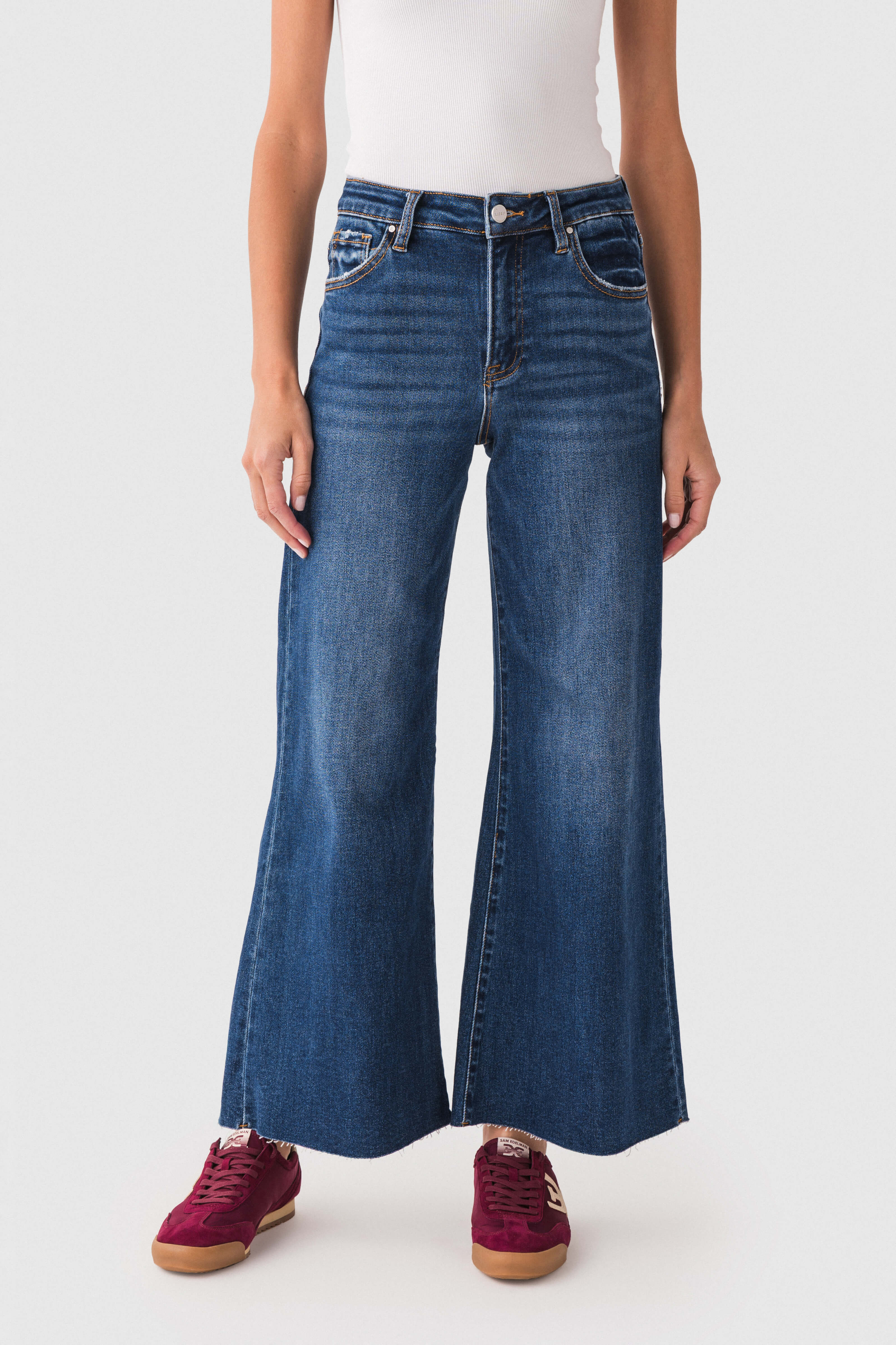 Risen Frannie Palazzo Raw Hem | Social Threads