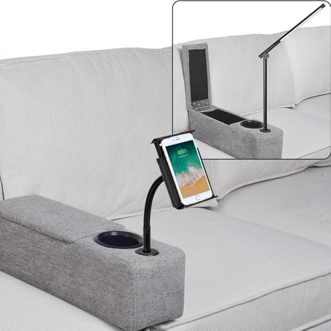Multifunctional Sofa Armrest, Couch Armrest with Cup Holder, Removable Sofa Caddy with Storage,Eq... | Amazon (US)