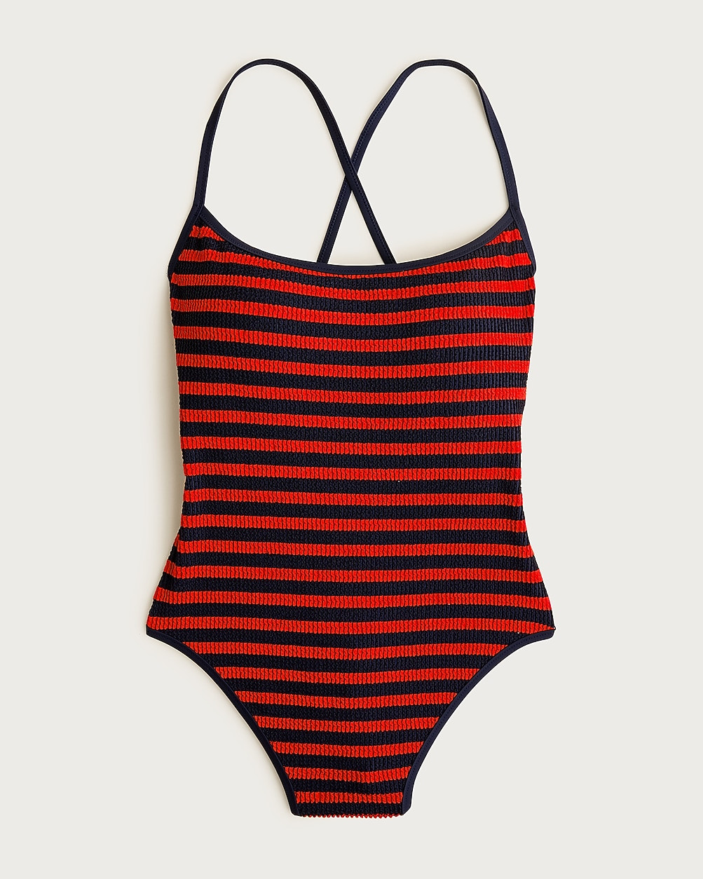 Sydney scrunchie one-piece swimsuit in stripe print | J. Crew US
