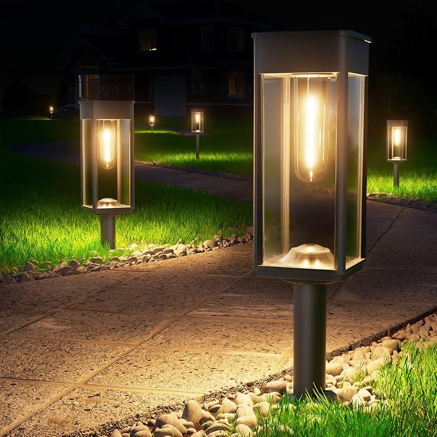 BITPOTT Solar Pathway Lights Outdoor,Bright Solar Lights for Outside, Waterproof Auto On/Off Gard... | Amazon (US)