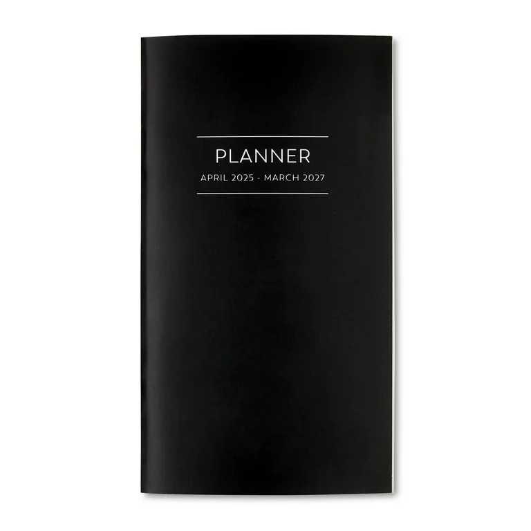 Pen+Gear April 2025-March 2027 24-Month Monthly Planner, Black, 3.75" x 6.75" | Walmart (US)
