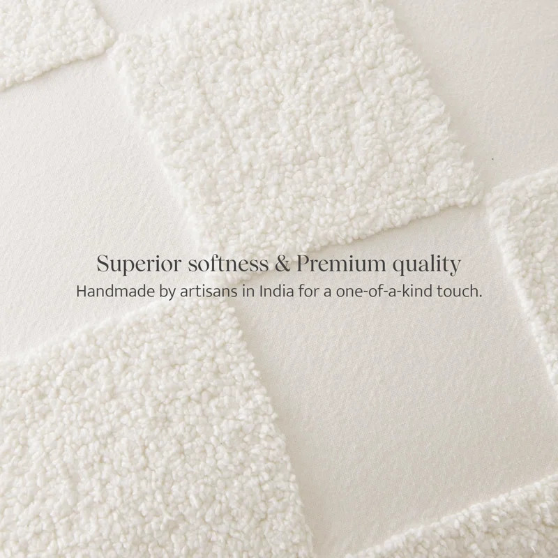 Double Stitch by Bedsure Double Stitch 100% Cotton Checkered Tufted Boho Decorative Throw Pillow ... | Wayfair North America