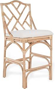 KOUBOO Chippendale Rattan Kitchen Counter Chair, Kitchen Island Seating, Kitchen Furniture, Bohem... | Amazon (US)