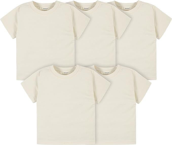 Gerber unisex-baby Toddler 5-pack Solid Short Sleeve T-shirts Jersey 160 Gsm | Amazon (US)