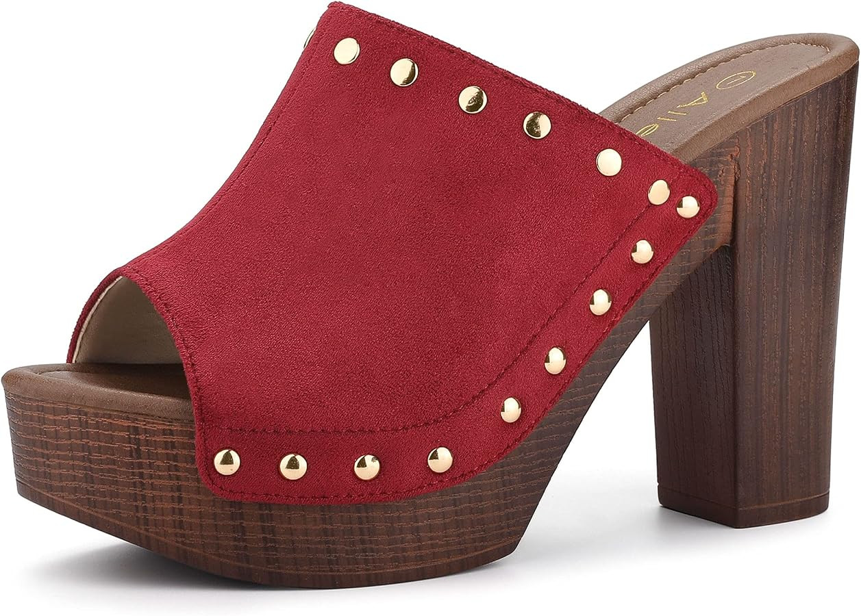 Allegra K Women's Block Heel Platform Sandals | Amazon (US)