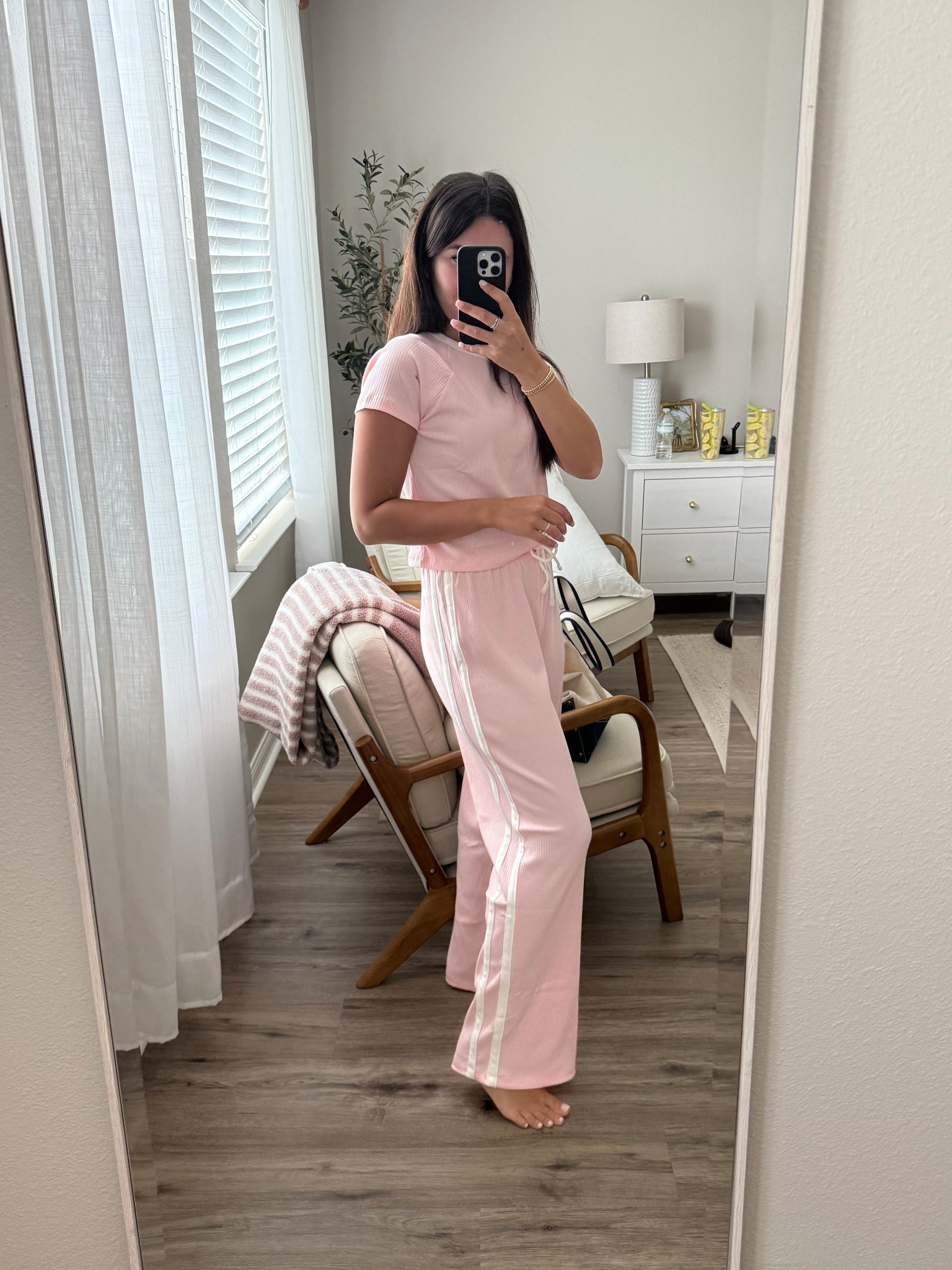 Favorite affordable loungewear set

Sized up to an S in top for a loose fit 

#LTKSaleAlert #LTKActive #LTKFindsUnder50