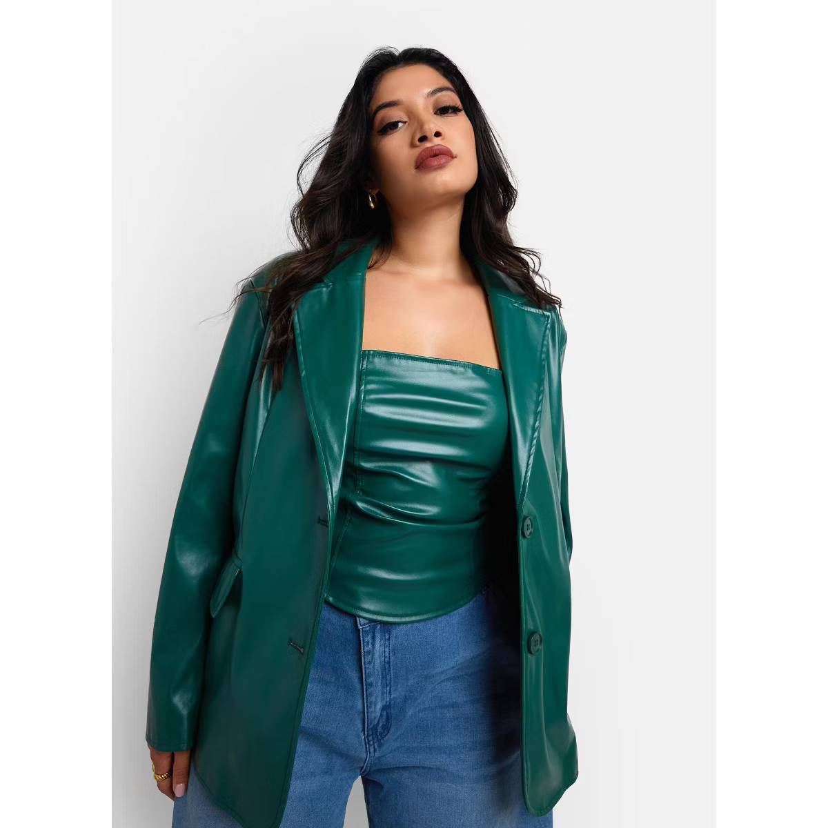 Rebdolls Women's Rochelle Vegan Leather Oversized Blazer | Target