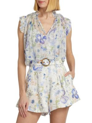 Natura Chiffon Floral Tunic Top | Saks Fifth Avenue OFF 5TH