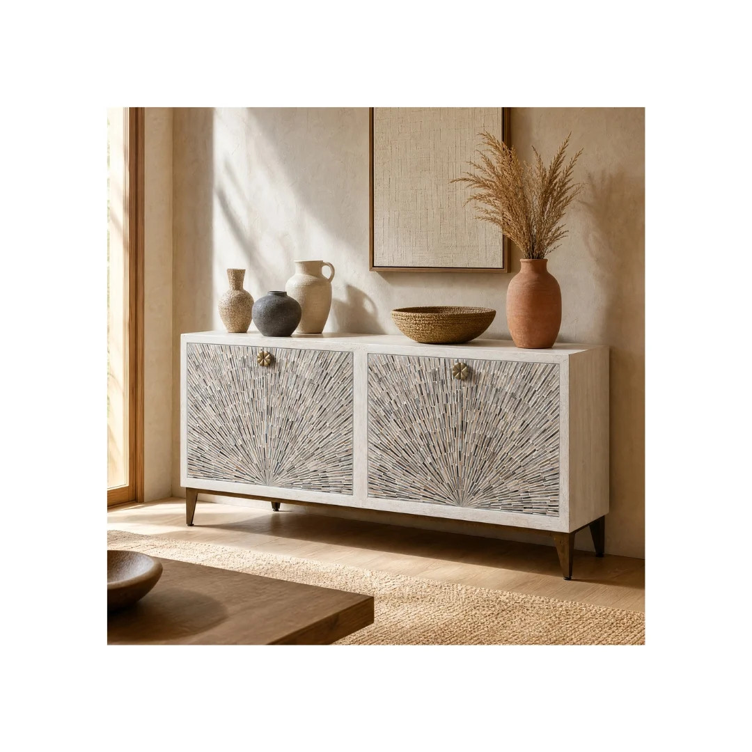 Solene 72" 4-Door Sunburst Server | Wayfair North America