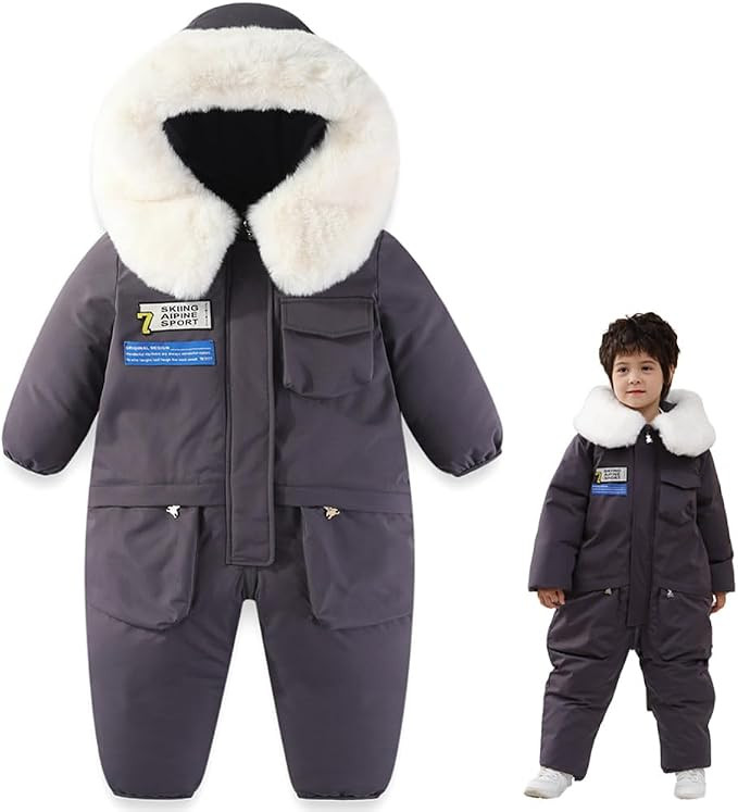 XIFAMNIY Girls Boys One Piece Snowsuits Overalls Ski Suits Waterproof Coats Jackets Jumpsuits for... | Amazon (US)