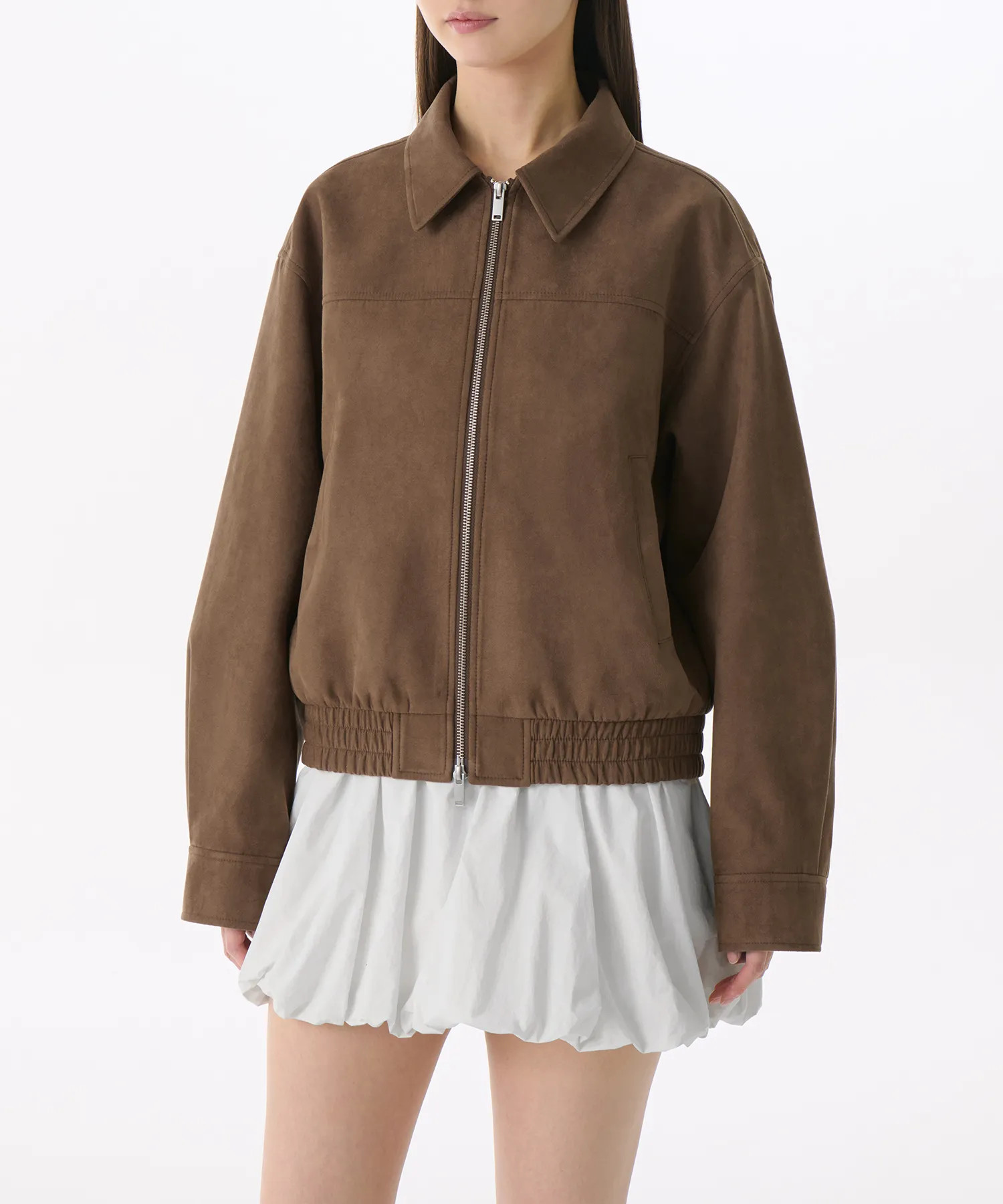 MUSINSA | MUSINSA STANDARD WOMAN Women's Synthetic Suede Blue Jacket [Brown] | Musinsa Global