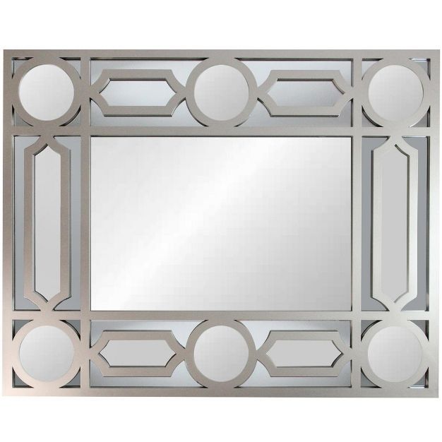 Northlight 29.5" Gray Framed Geometric Design Rectangular Wall Mirror | Target