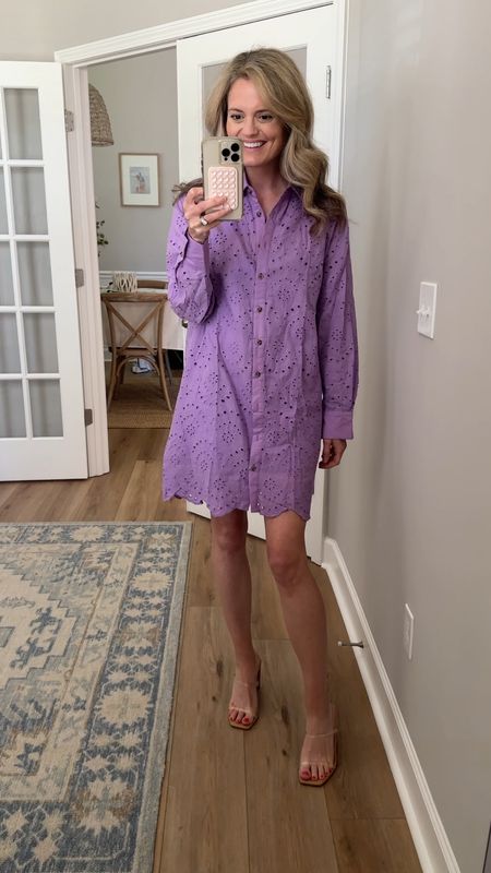 Purple eyelet dreams! The prettiest dress in the prettiest shade of purple! This one comes with a slip underneath it. Wearing the size small 

#LTKfindsunder50 #LTKfindsunder100 #LTKstyletip