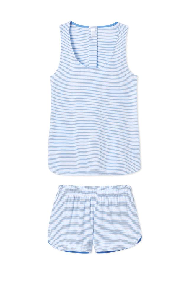 DreamKnit Shut Eye Tank-Short Set in Maldives | LAKE Pajamas