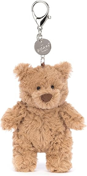 Jellycat Bartholomew Bear Bag Charm, 4.5 inches - Teddy Bear Plush Keychain - Great Gift Idea | Amazon (US)