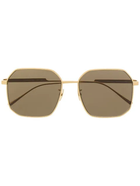 square-frame titned sunglasses | Farfetch (US)