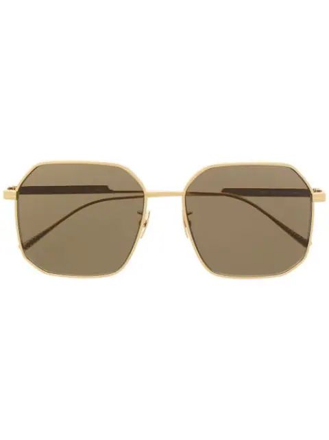 square-frame titned sunglasses | Farfetch (US)