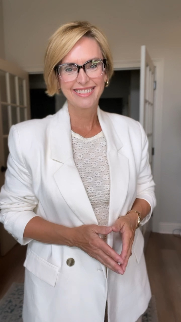 Beautiful late summer transition workwear from Old Navy. Size up in the top. Everything else is true to size. 

#LTKworkwear #LTKcurves #LTKSeasonal