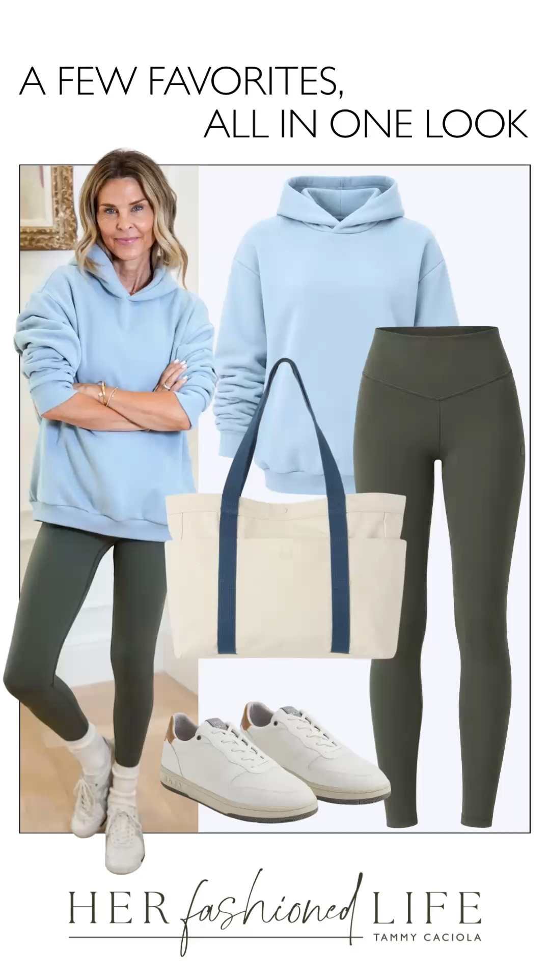 I love a look that makes getting dressed this easy. This oversized hoodie, sleek leggings, and classic sneakers create a comfortable, polished athleisure outfit that’s perfect for travel, errands, or casual days. I’m wearing a small in the hoodie and an XS in the leggings.

#LTKootd #LTKActive #LTKOver40